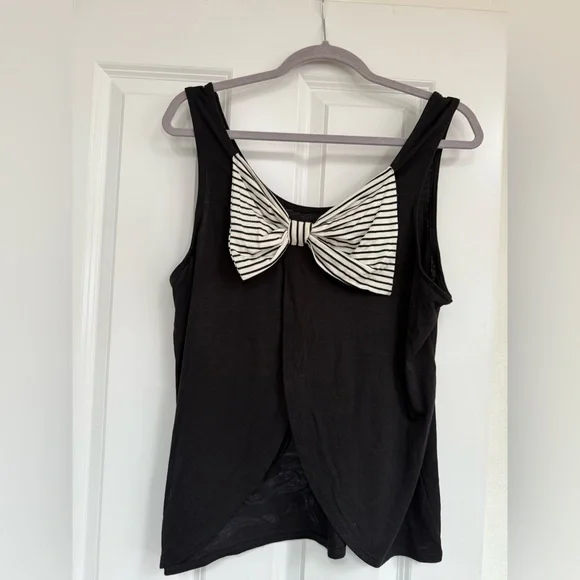 Disney Parks Black Minnie Mouse Tank with Bow & Open Back Detail - Picture 3 of 5
